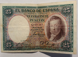 1931 ESPAÑA 25 Pesetas - 25 Pesetas