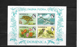 O) 1996 DOMINICA, QUEEN ELIZABETH II, TURTLES, DERMOCHELYS, CASETTA, CHELONIA, ERETMOCHELYS, MINI SHEET, SC 1242, MNH - Dominica (1978-...)