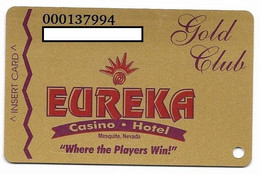 Eureka Casino, Mesquite, NV, U.S.A., Older Used Slot Or Player's Card, # Eureka-1 - Casino Cards