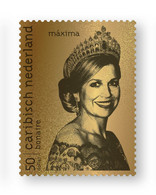 Caribisch Nederland Bonaire  2021 Koningin Maxima 50jr  Queen Maxima GOLD STAMP !!    Postfris/mnh/neuf - Non Classés