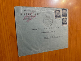 Alsace Lorraine -lettre 1941 Cachet LEBERAU - établissement Dietsch - Elsass-Lothringen