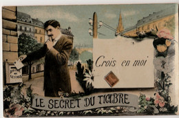 C.P.A. LANGAGE DES TIMBRES Circulée  - Crois En Moi - Le Secret Du Timbre - Patriotic