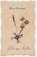 C.P.A  PORTE BONHEUR GLOIRE AUX SOLDATS ANGLAIS EDELWEISS NATURELLE MILIT - Patriotiques