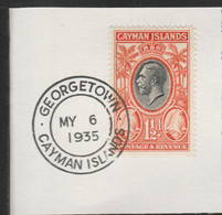 Cayman Islands 1935 KG5 Pictorial 1.5d Conch Shell (SG99) With Madame Joseph Forged Postmark Type 114 - Iles Caïmans