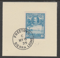 Sierra Leone 1932 KG5 Pictorial 6d Light Blue SG 162 With Madame Joseph Forged Postmark Type 393 - Sierra Leona (...-1960)