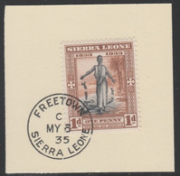 Sierra Leone 1933 Centenary Of Abolition Of Slavery 1d SG 169 With Madame Joseph Forged Postmark Type 393 - Sierra Leona (...-1960)