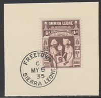Sierra Leone 1933 Centenary Of Abolition Of Slavery 4d SG 173 With Madame Joseph Forged Postmark Type 393 - Sierra Leona (...-1960)