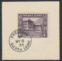 Sierra Leone 1933 Centenary Of Abolition Of Slavery 1s SG 176 With Madame Joseph Forged Postmark Type 393 - Sierra Leona (...-1960)
