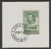 Bechuanaland 1938 KG6 Cattle 1/2d On Piece Cancelled With Madame Joseph Forged Postmark Type 57 - 1885-1895 Crown Colony