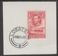 Bechuanaland 1938 KG6 Cattle 1d On Piece Cancelled With Madame Joseph Forged Postmark Type 57 - 1885-1895 Crown Colony