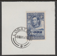 Bechuanaland 1938 KG6 Cattle 3d On Piece Cancelled With Madame Joseph Forged Postmark Type 57 - 1885-1895 Kolonie Van De Kroon