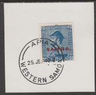 Samoa 1926 Admiral 2s Blue On Piece Cancelled With Madame Joseph Forged Postmark Type 376 - Samoa