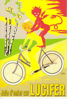LUCIFER Cycles  - Publicité D'epoque 1910 -  Artiste: Niké  -   CPM - Cycling