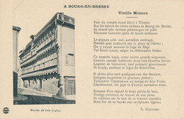 Bourg En Bresse (01 - Ain) Vieille Maison "sur Les Ruines Du Vieux Château" Poème De L. Gallier Et Détails - édit. IR - Unclassified