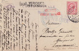 Carte Postale ( Oeuf Frais ), Avec Censure Italienne - Altri & Non Classificati