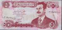 IRAQ / 5 DINARS / SADDAM HUSSAIN / UNC. / 2 SCANS . - Iraq