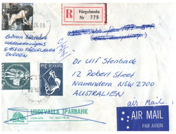 (SS 10) Sweden Letter Posted To Australia (2004 ) - Registered - Insured - - Briefe U. Dokumente