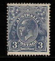 Australia SG 101  1928  King George V SMW Perf 13.5 X 12.5, 3 D Dull Ultramarine Die 2 ,Mint Never Hinged - Ongebruikt