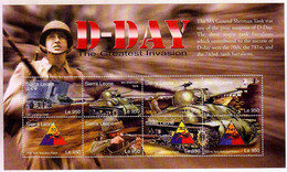 Sierra Leone 2004 WWII，World War II ,D-day ,tanks - Guerre Mondiale (Seconde)