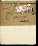 Bande Pour Journaux Des Chemins De Fer  De L'Etat Belge Avec Assignation Obl. NAMUR - NAMEN - 1 J - Du 08/11/1924 En Rec - Portofreiheit