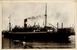 JAMAÏQUE * Carte Photo * Bateau Cargo Paquebot Commerce Marine Marchande ? Compagnie Chargeurs Réunis CR - Comercio