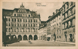 AK Um 1930 Görlitz Sachsen, Neues Rathaus Mit Geschäften, Menschen - Goerlitz