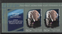 Russia 2021, A. Sakharov, Scientist, Physicist, Creator Of Thermonuclear Devices & Hydrogen Bomb, Pair W/Label,VF MNH** - Neufs