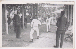 THEME LES  SPORTS - ESCRIME- ASSAUT A L'EPEE - FLEURET ?  - EDIT CHOCOLAT LOMBART - SERIE SPORT - Escrime