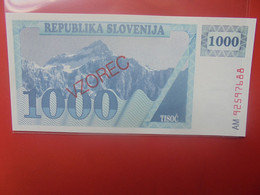 SLOVENIE 1000 TOLARJEV 1991-92 "VZOREC" Peu Circuler/Neuf (B.23) - Slovénie