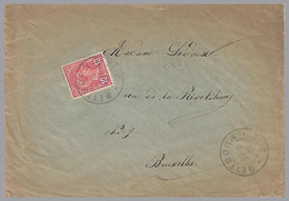 LUXEMBOURG - BETTBORN T32 Dbl Circle - Adolphe 10c Sole Use To Brussels, Belgium - 1895 Adolphe Profil