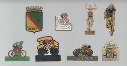 PINS PIN'S VELO CYCLISME 788 CLUBS TREMEVEN PAYAN TINAZZI GARDANNE HERIC MOULIN SAINT ETIENNE  LOT 8 PINS - Cyclisme