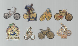 PINS PIN'S VELO CYCLISME 789 CLUBS Z ALVAREZ CE CIAPEN MBK   LOT 8 PINS - Cyclisme