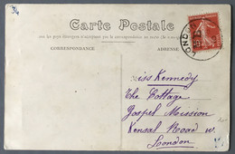 France Poste Maritime N°138 Sur CPA TAD LONDON MB (boite Mobile) 25.12.1910, Escale De Londres - (B063) - Maritieme Post