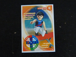 CARTE CARREFOUR PLAYMOBIL N° 27 - GYMNASTIQUE CHEVAL D'ARCONS - Other & Unclassified