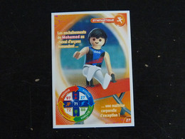 CARTE CARREFOUR PLAYMOBIL N° 27 - GYMNASTIQUE CHEVAL D'ARCONS - Andere & Zonder Classificatie