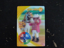 CARTE CARREFOUR PLAYMOBIL N° 54 - SAUT D'OBSTACLES CHEVAL HORSE PFERD - Altri & Non Classificati