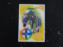 CARTE CARREFOUR PLAYMOBIL N° 52 - SAUT D'OBSTACLES CHEVAL HORSE PFERD - Altri & Non Classificati