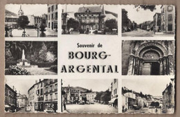 CPSM 42 - BOURG-ARGENTAL - SOUVENIR DE - TB CP Multivue Dont Centre Ville , Places , Rues - Bourg Argental