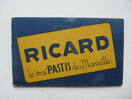 VIEUX PAPIERS - PUBLICITE : Petit Carnet RICARD - Publicités