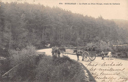 CPA 29 HUELGOAT LA FORET AU PONT ROUGE ROUTE DE CARHAIX - Huelgoat