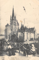 CPA 29 CONGRES MARIAL DU FOLGOET 1913 LA BASILIQUE LES PELERINS ARRIVANT AU BOURG - Le Folgoët