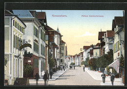 AK Romanshorn, Mittlere Bahnhofstrasse Am Cafe Metropole - Romanshorn