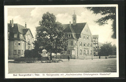 AK Bad Georgenthal I. Thür., Kaufmännisches Erholungsheim Klosterhof Am St. Georgenplatz - Georgenthal