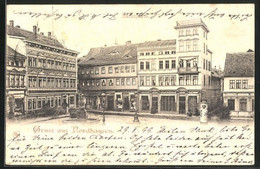 AK Nordhausen, Marktplatz Mit Geschäften - Nordhausen