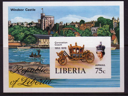 Liberia 1978 Imperf Mini Sheet To Celebrate The 25th Anniversary Of The Coronation In Unmounted Mint. - Liberia