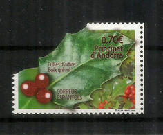European Holly.Feuille De Houx.Boix Grévol., Année 2019. Neuf ** AND.ESP - Unused Stamps