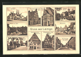 AK Lemgo, Rathaus, Hexenbürgermeisterhaus, Renaissancehaus Papenstrasse, Breitestrasse - Lemgo