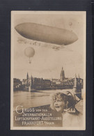 Dt. Reich AK ILA Frankfurt Zeppelin über Dom 1909 - Frankfurt A. Main