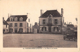 CPA 29 PLEYBER CHRIST LA PLACE ET LA MAIRIE - Autres & Non Classés