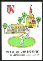 AK Lichtenstein, 20. Kultur- Und Sportfest 1978, Kugelstosser Und Jugendherberge - Lichtenstein